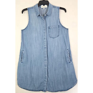 Young Hearts Run Free~Woman Size XL~ Blue Lycell Denim Sleeveless Dress Chambray